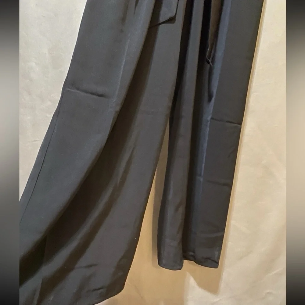 NWT Michael Kors Black Jumpsuit belted button front cuffed short sleeve XL $155